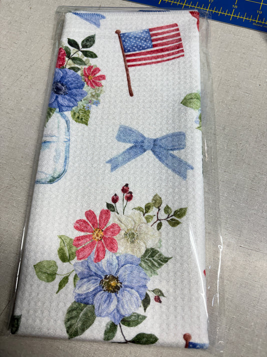 Patriotic Waffle Towels
