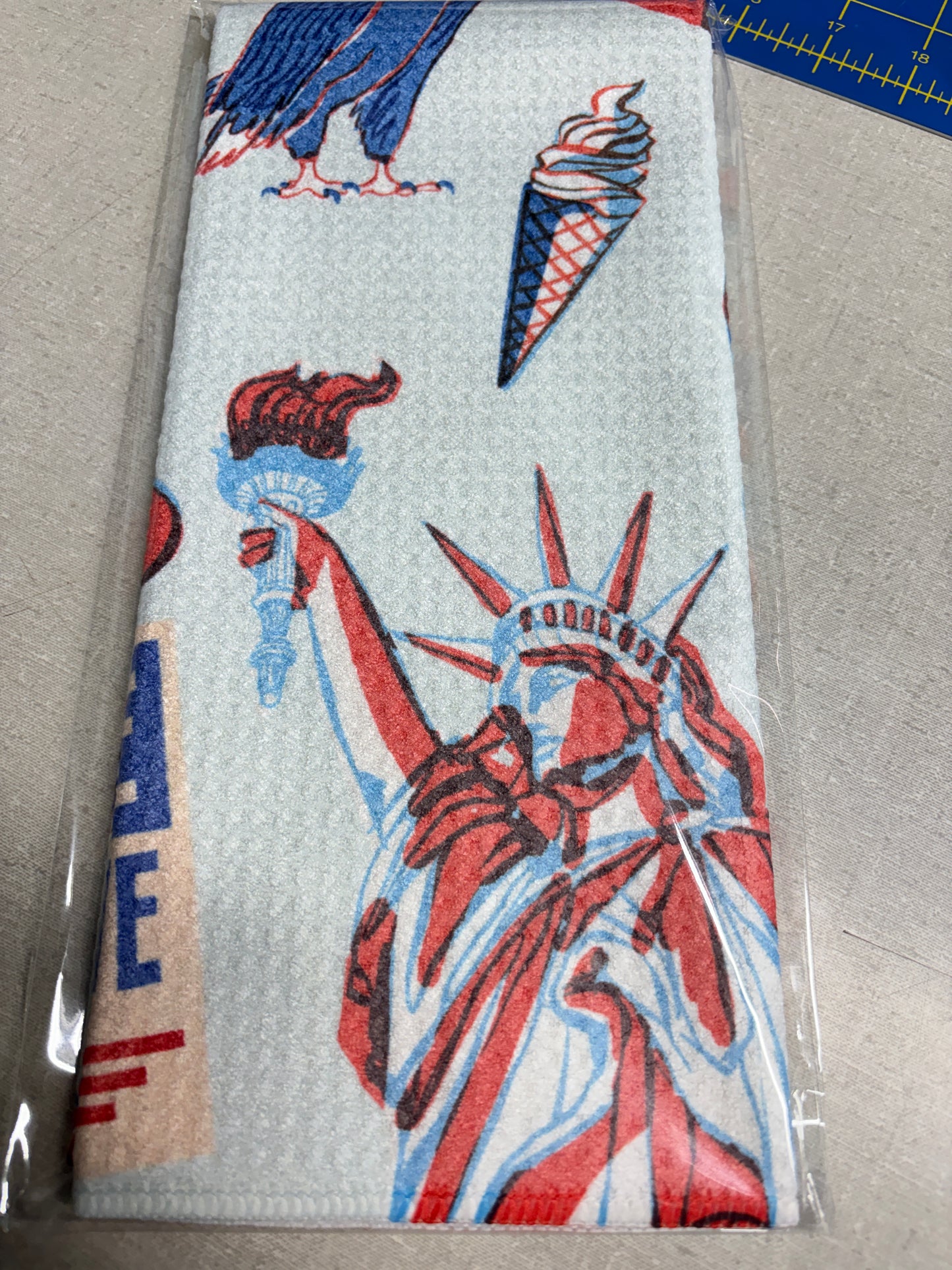 Patriotic Waffle Towels